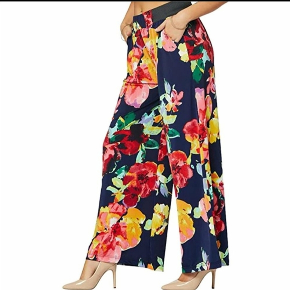 Pants - Floral Print Palazzo-OS-NWT
